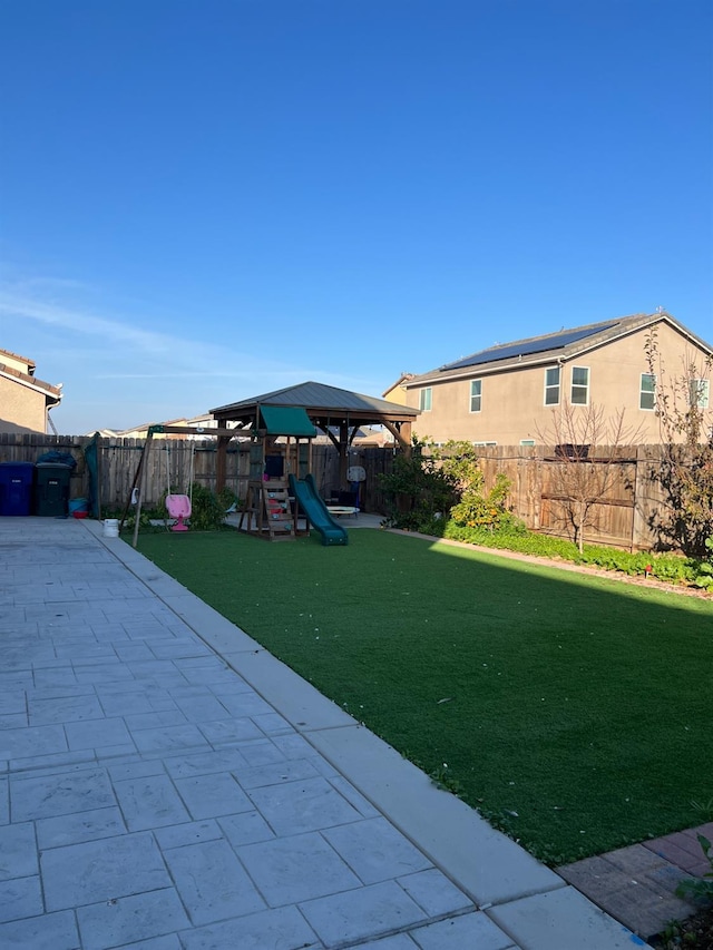 view of yard featuring a playground