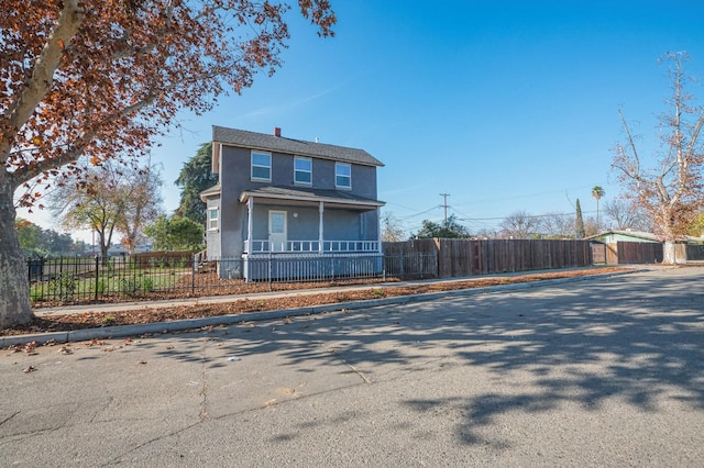 view of front of property with covered porch