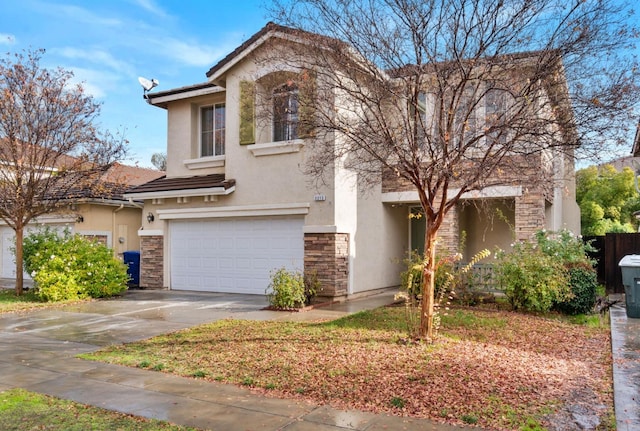 view of front of house featuring a garage