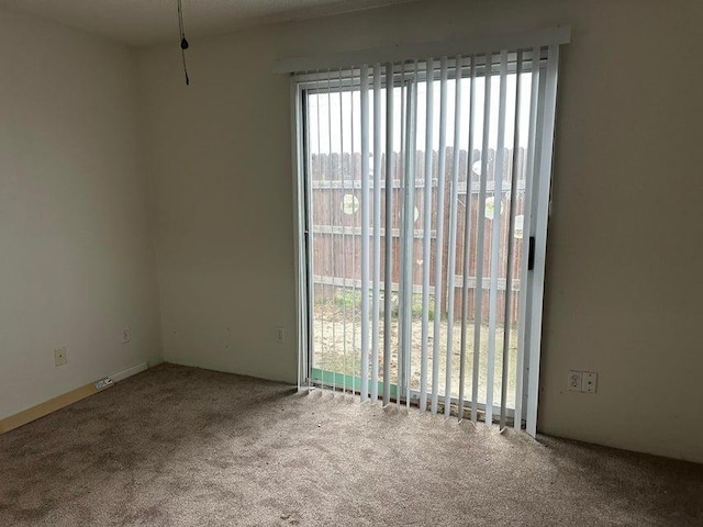 view of carpeted empty room