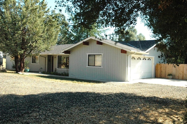 ranch-style house with a garage