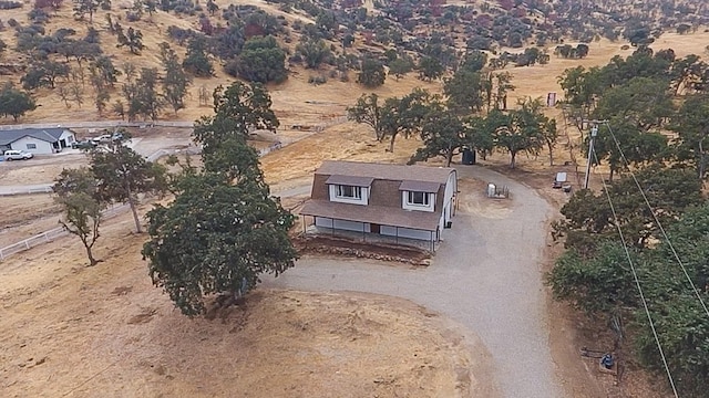 drone / aerial view featuring a rural view