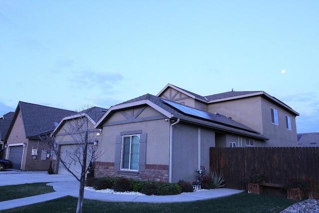 view of home's exterior with a yard