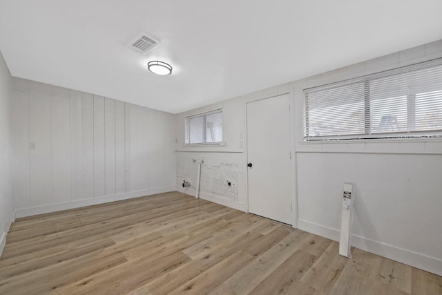 interior space featuring light hardwood / wood-style floors and a healthy amount of sunlight