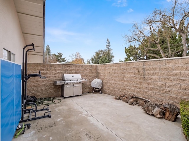 view of patio / terrace featuring area for grilling