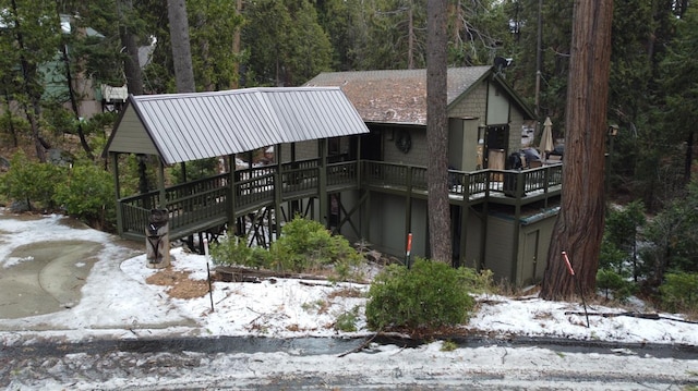 42135 Hanging Branch Rd, Shaver Lake, CA 93664 - view of front of home featuring a deck