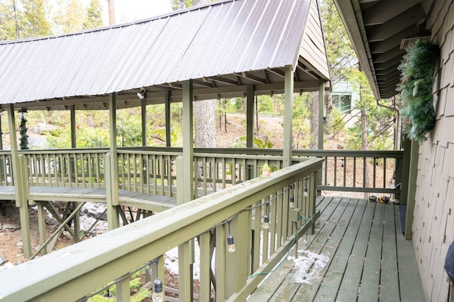42135 Hanging Branch Rd, Shaver Lake, CA 93664 - view of wooden terrace