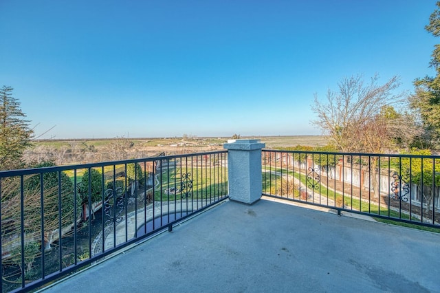 balcony with a rural view