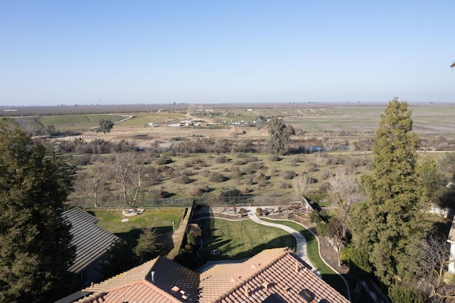 bird's eye view with a rural view