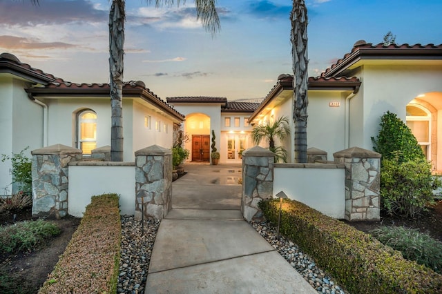 view of mediterranean / spanish house