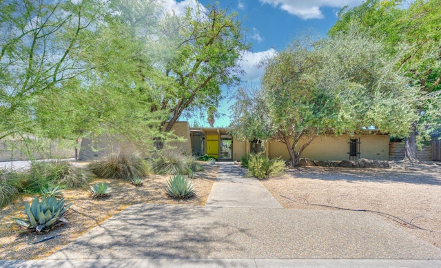 view of pueblo revival-style home