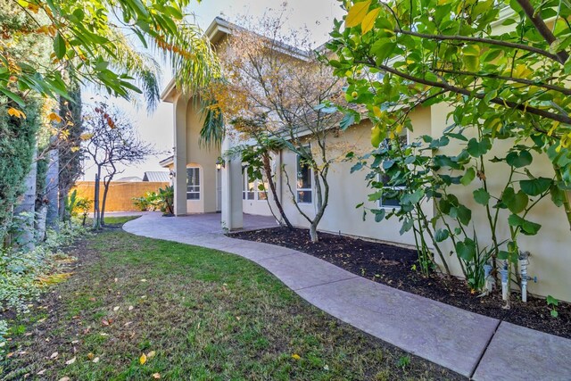 view of yard with a patio area