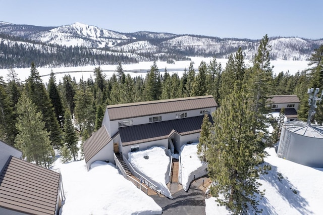 exterior space featuring a mountain view