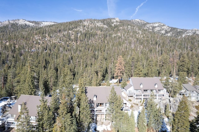 aerial view featuring a mountain view