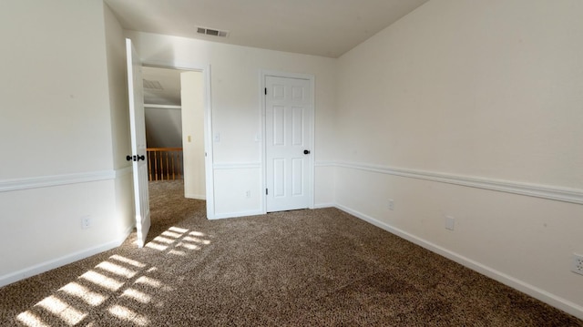 unfurnished bedroom featuring carpet flooring