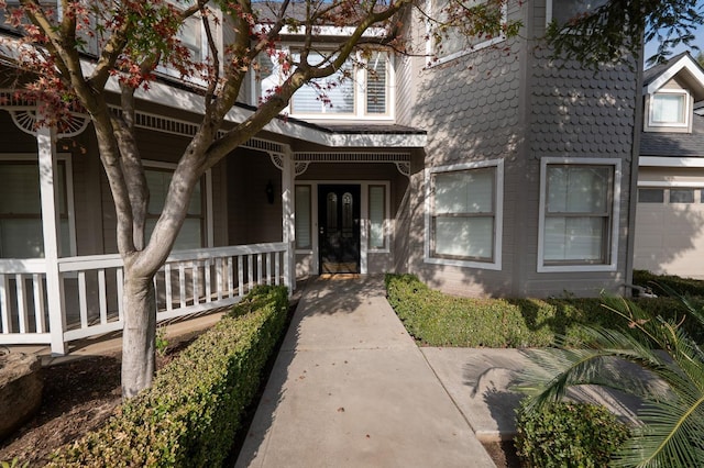 property entrance with a porch