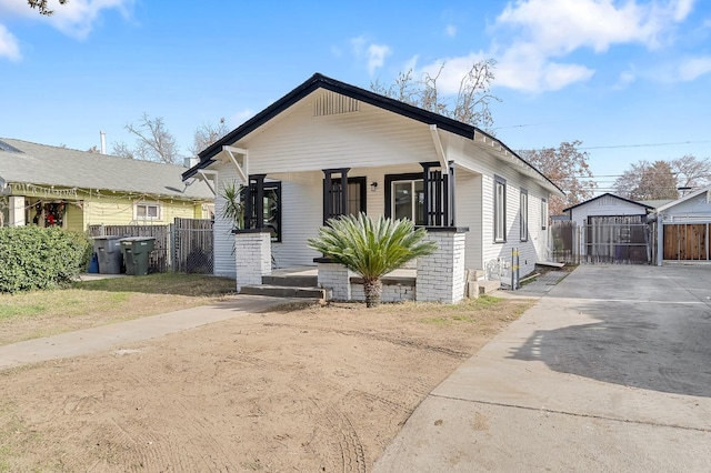 bungalow featuring a porch