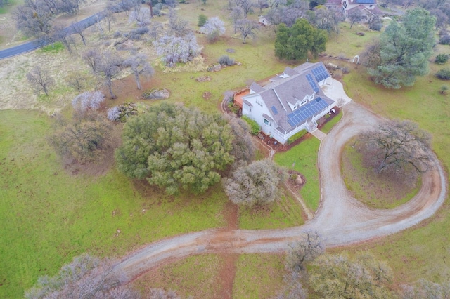 bird's eye view with a rural view