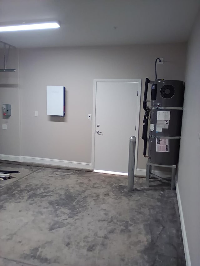 garage featuring baseboards