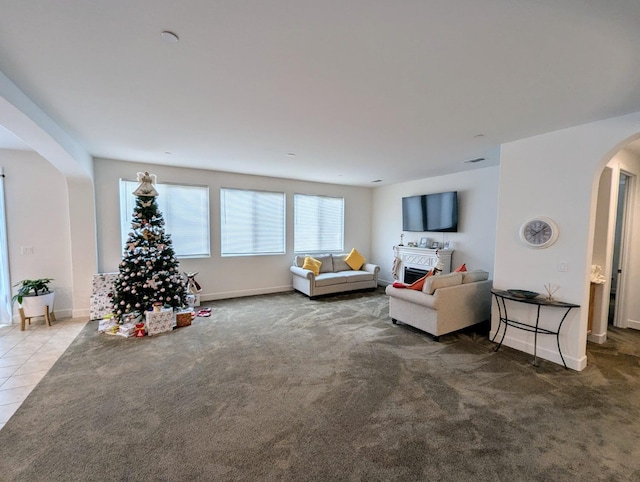 view of carpeted living room