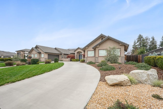 ranch-style house with a front yard