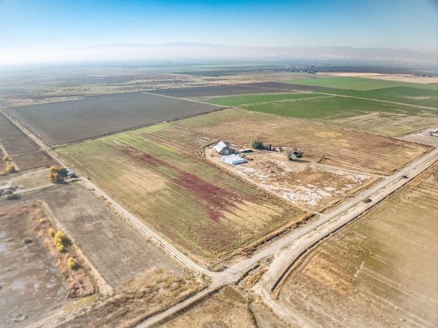 drone / aerial view with a rural view