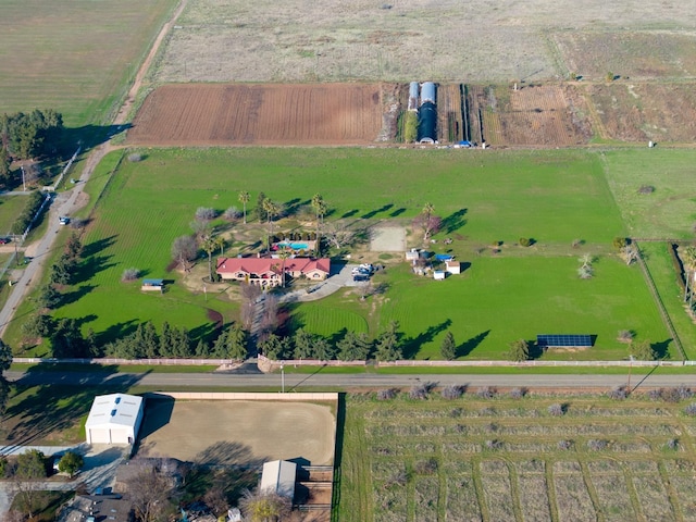 drone / aerial view with a rural view