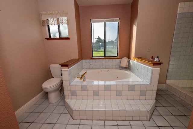 8510 E Nees Ave, Clovis, CA 93619 - bathroom with tile patterned floors and a jetted tub