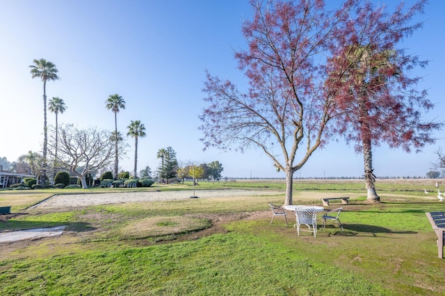 view of yard featuring a rural view