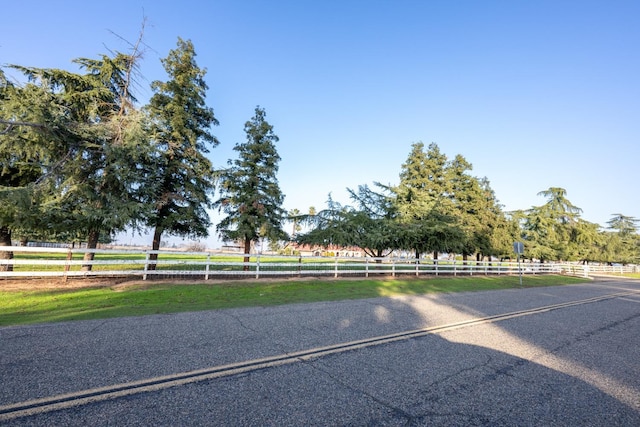 view of road featuring a rural view