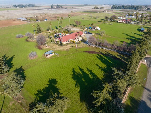 drone / aerial view with a rural view