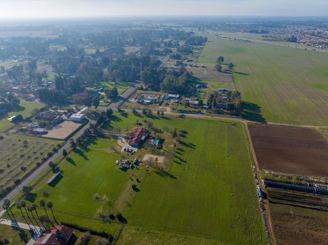 aerial view with a rural view