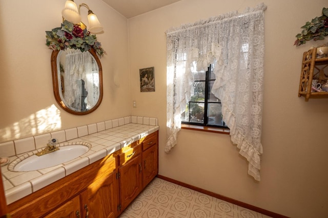 bathroom featuring vanity