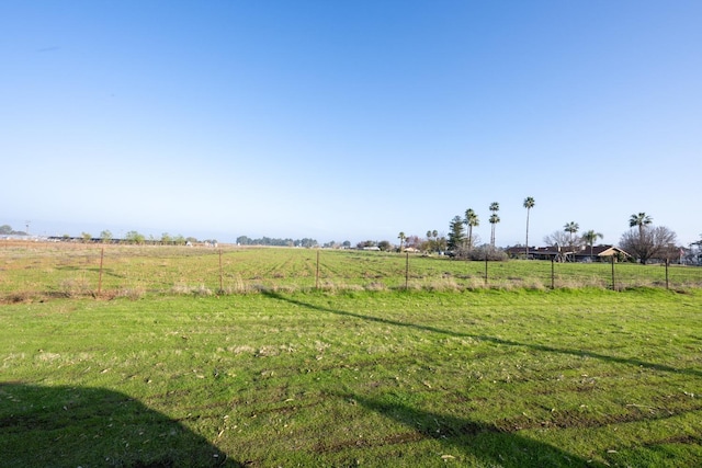 view of yard with a rural view