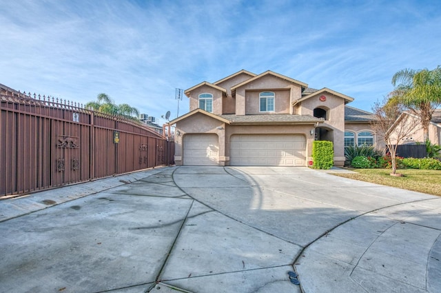 front facade with a garage