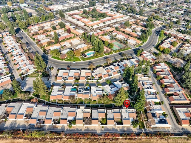 aerial view featuring a residential view