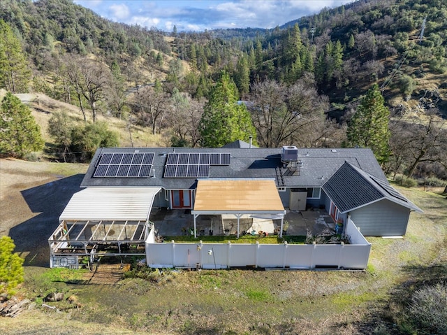 aerial view featuring a mountain view