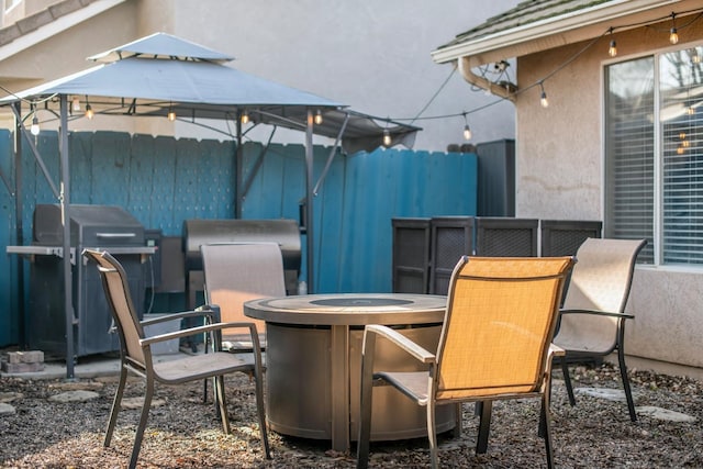 view of patio featuring grilling area