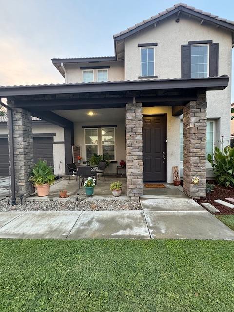 exterior space with a porch