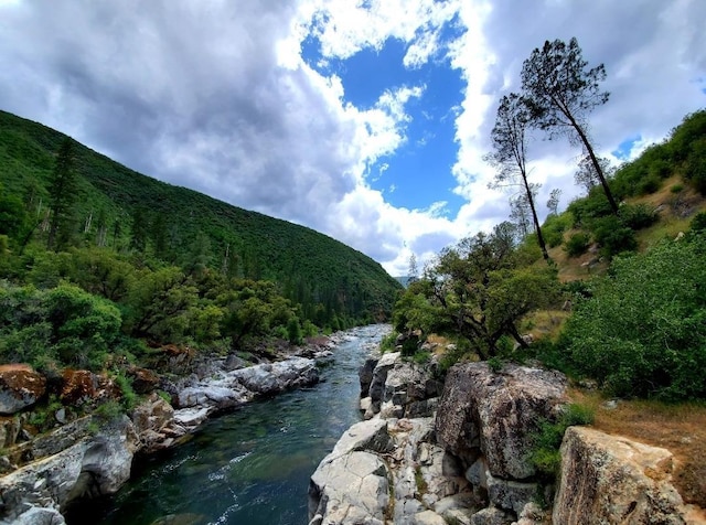 property view of water with a mountain view