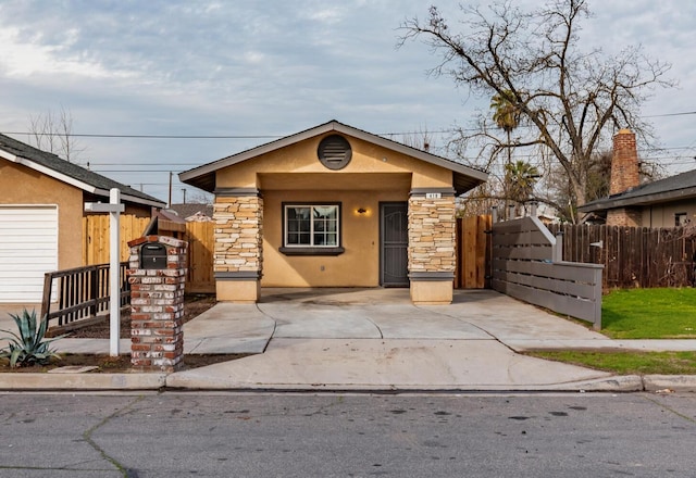 view of bungalow-style home