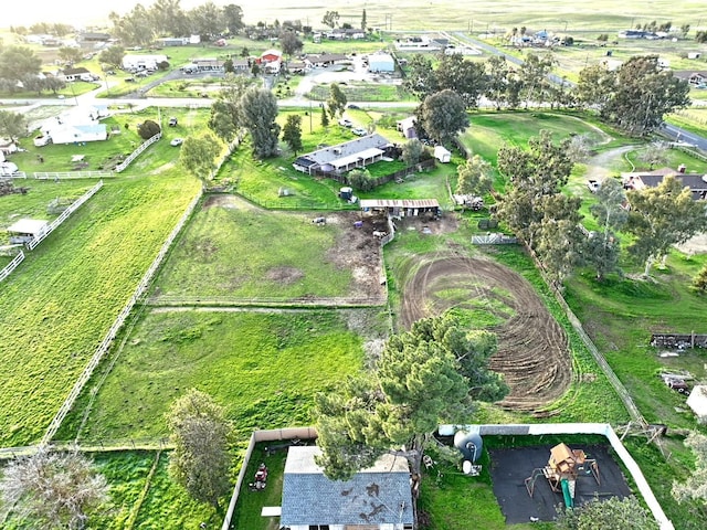 aerial view with a rural view