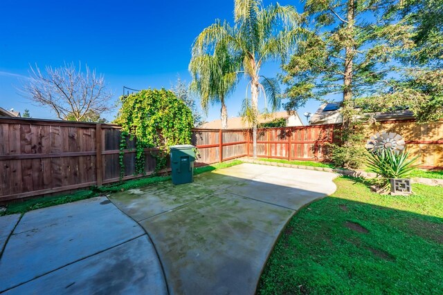 view of yard with a patio area