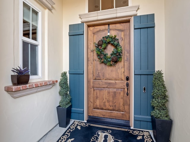 view of doorway to property