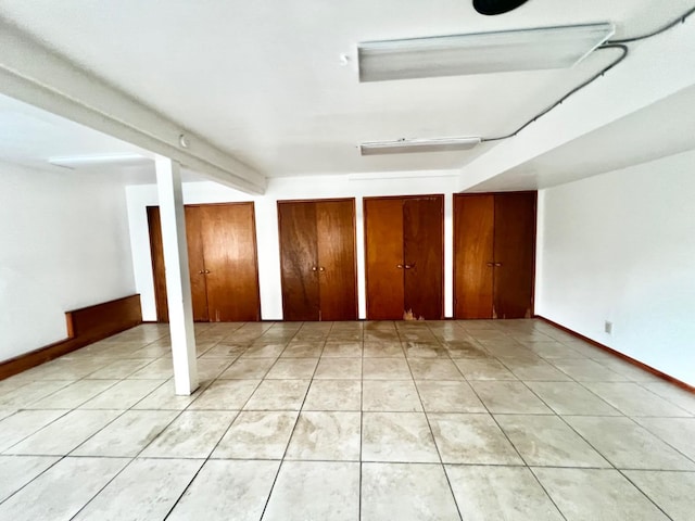 view of basement