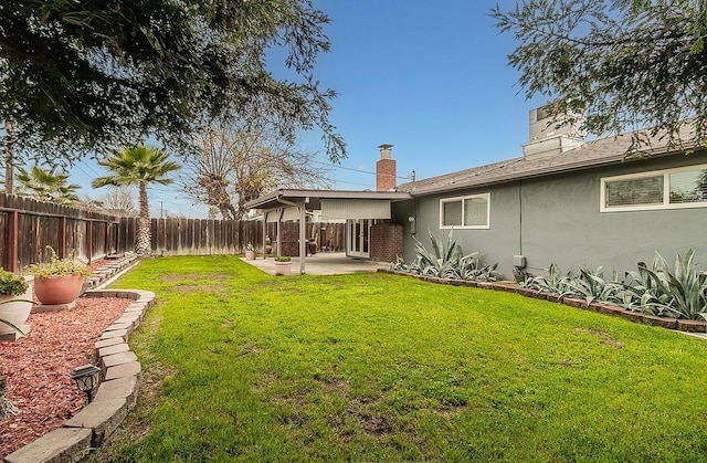 view of yard with a patio