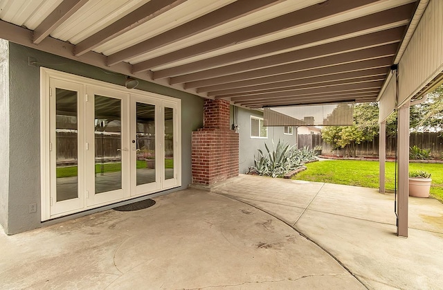 view of patio / terrace with french doors