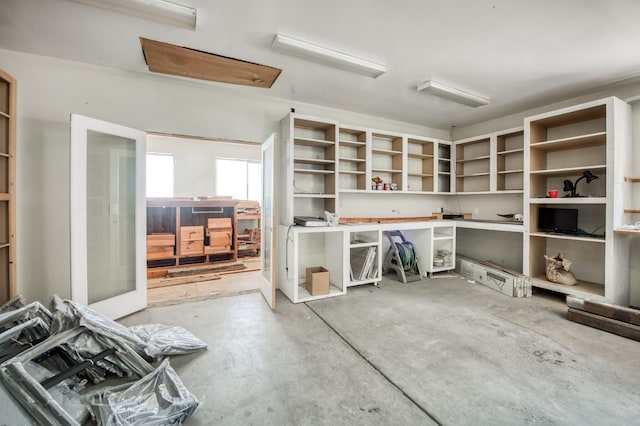 miscellaneous room with concrete floors