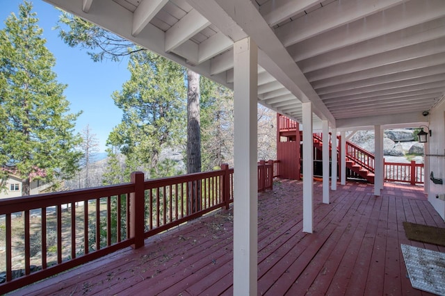 view of wooden terrace