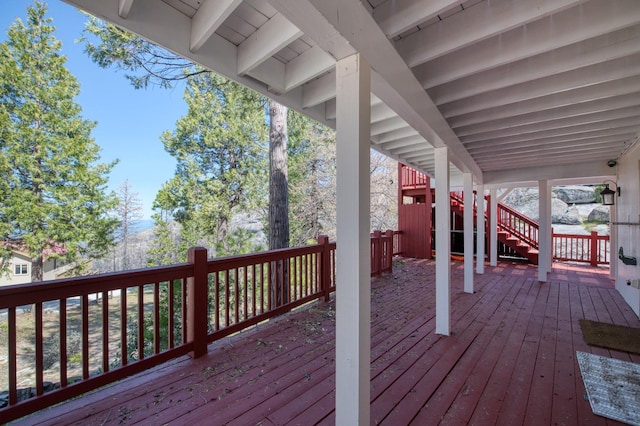 39722 Crest Point Ln, Shaver Lake, CA 93664 - view of wooden terrace